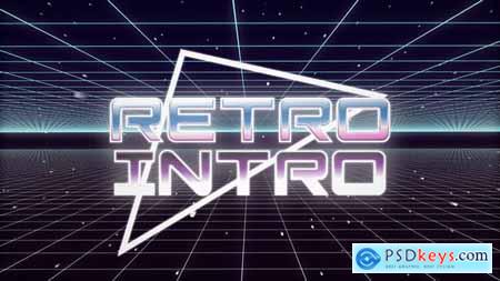 80s Retro Gaming Intro Title 52702910