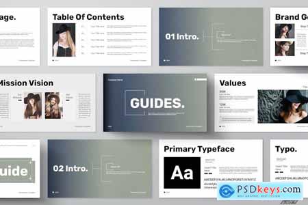 Brand Guidelines PowerPoint Presentation Template 42THBHU
