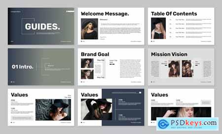 Brand Guidelines PowerPoint Presentation Template 42THBHU