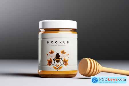 Honey Jar Packaging Mockup