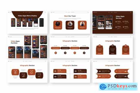 Video Apps - Mobile App Powerpoint Templates