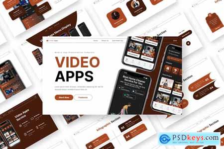 Video Apps - Mobile App Powerpoint Templates