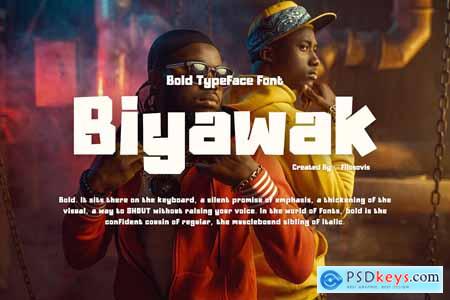 Biyawak Bold Typeface Font