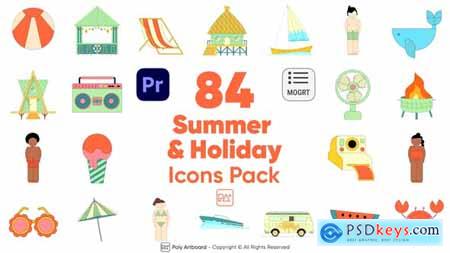 Summer & Holiday Icons Pack For Premiere Pro 53204513