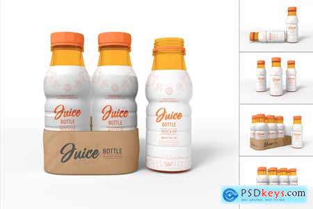 Glass Juice Bottle Packaging Mockup Set