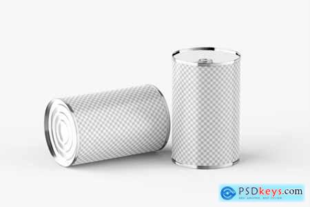 Tin Can Food Container Mockup