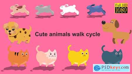 cute animals walk cycle pack 23750859