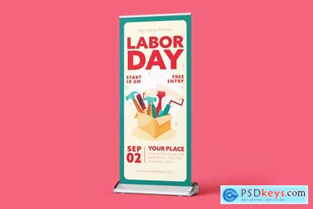 Labor Day Roll-Up Banner