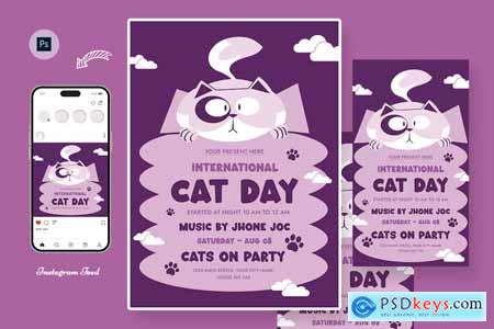 Stray Cat Day Flyer Template