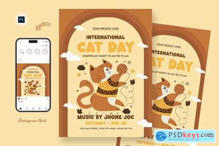 Cat Day Flyer Template