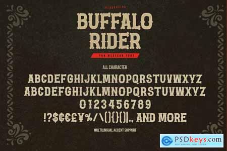 Buffalo Rider - Fun Western Font