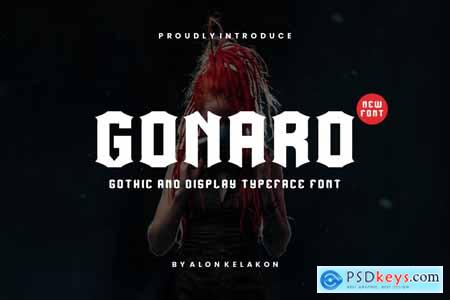 Gonaro - gothic and display typeface