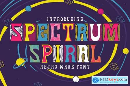 Spectrum Spiral - Retro Wave Font