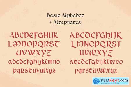 Synthetic Stone  Medieval Crafted Font