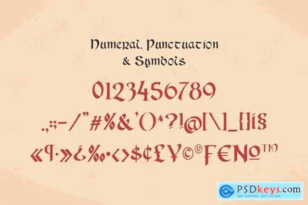 Synthetic Stone  Medieval Crafted Font