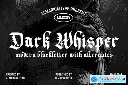 Dark Whisper  Fierce Blackletter Font