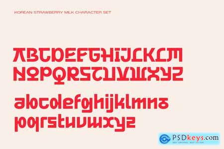 Korean Strawberry Milk Korean style font