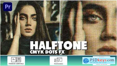 Halftone CMYK Dots FX Premiere 53356307