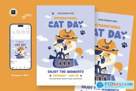 Declawing Cat Day Flyer Template