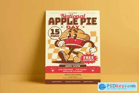 National Apple Pie Day Flyer template