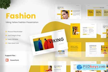 Viking Yellow Fashion Powerpoint Template