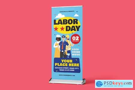 Labor Day Roll-Up Banner