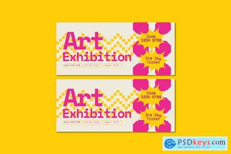 Pink Art Exhibition Ticket