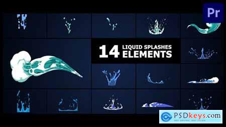 Liquid Splashes Elements Premiere Pro MOGRT 53362953