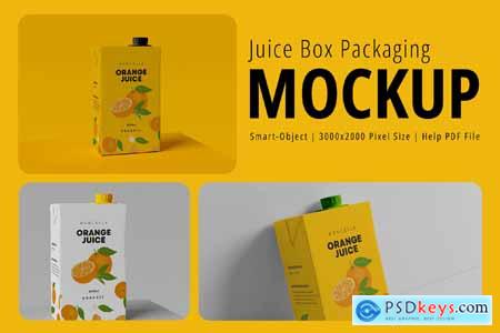 Juice Box Packaging Mockup
