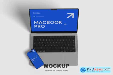 MacBook Pro and iPhone 15 Pro Mockup