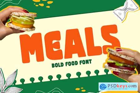 Meals - Bold Food Font
