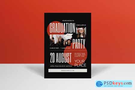 Black Modern Graduations Party Invitation