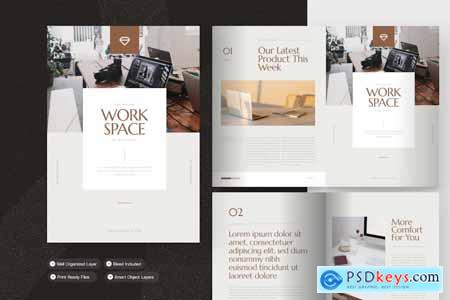 Minimalist Workspace - Bifold Brochure