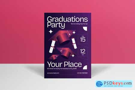 Purple Y2k Evolution Graduations Party Invitation