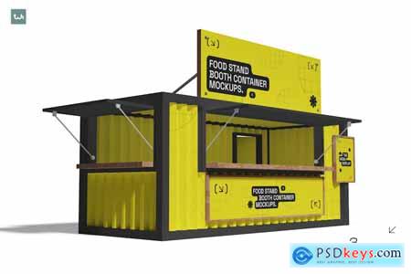 Food Stand Booth Container Mockup 004