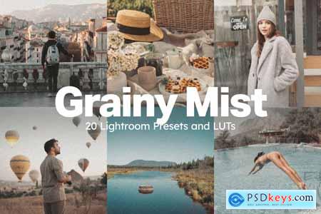 20 Grainy Mist Lightroom Presets and LUTs