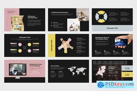 Danau Hostel Dormitory Powerpoint Template