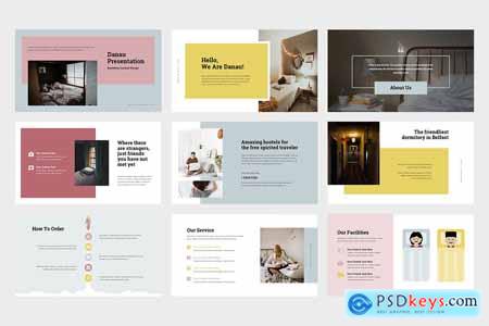 Danau Hostel Dormitory Powerpoint Template