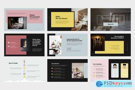 Danau Hostel Dormitory Powerpoint Template