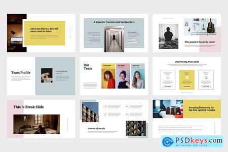 Danau Hostel Dormitory Powerpoint Template