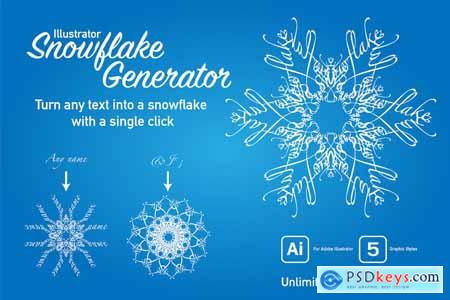 Text Snowflake Generator for Illustrator