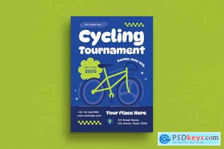 Flat Design Cycling Tournament Event Flyer