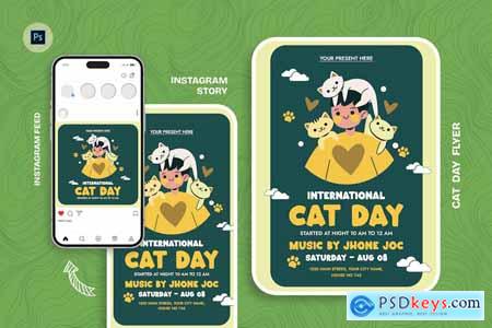 Fort Cat Day Flyer Template