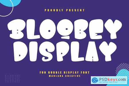 Bloobey Fun Children Bubble Display Font