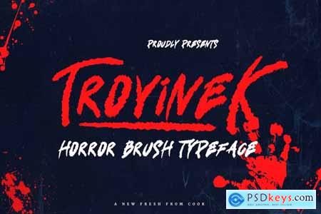 Trovinek - Horror Brush Font