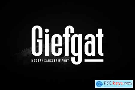 Giefgat - Modern Sansserif Font