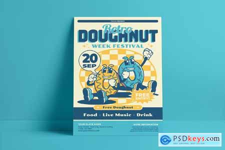 Retro Doughnut Week Flyer
