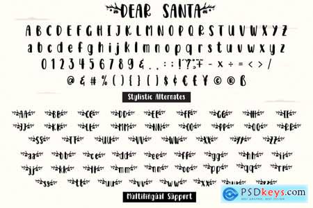 Dear Santa - Christmas Font