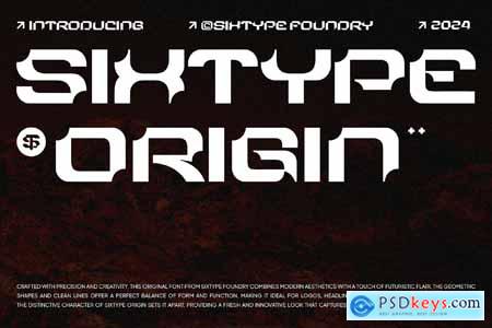 Sixtype Origin Font