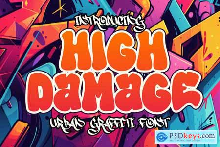 High Damage - Urban Graffiti Font